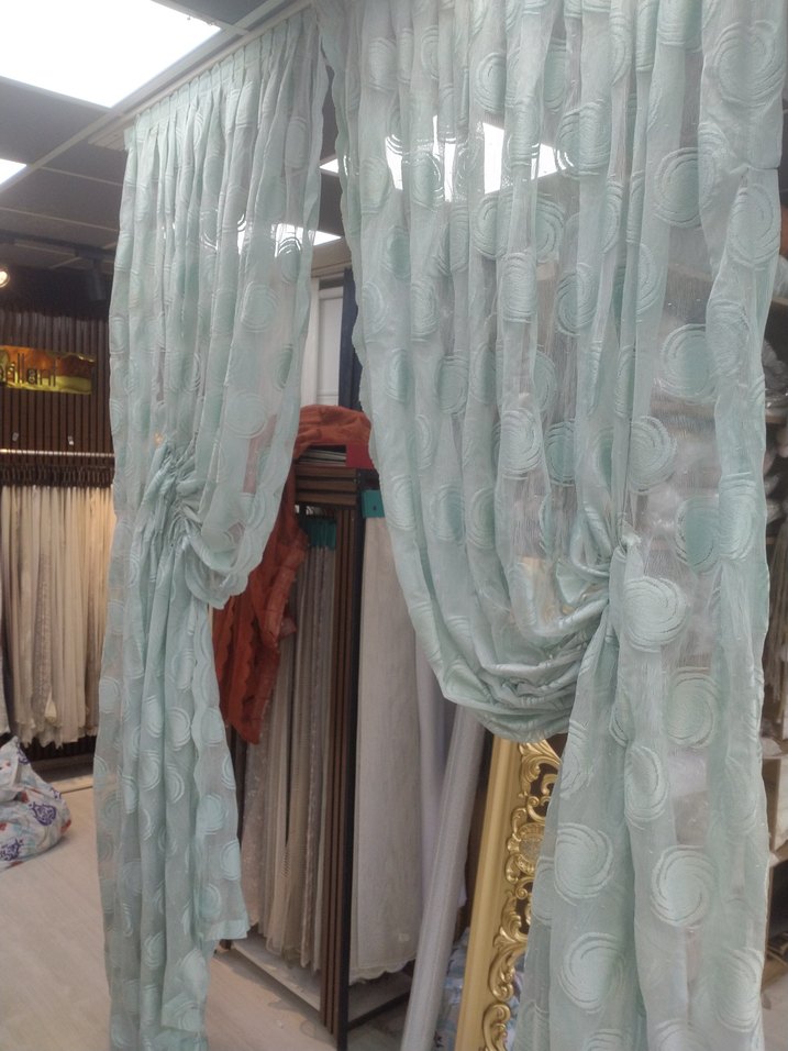 mint yesilBatik Desenli Perde kod 32 - Görsel 3