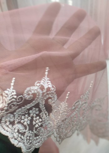 Pembe ekru geçişli Tie-Dye Bohem Perde kod 28 - Görsel 6