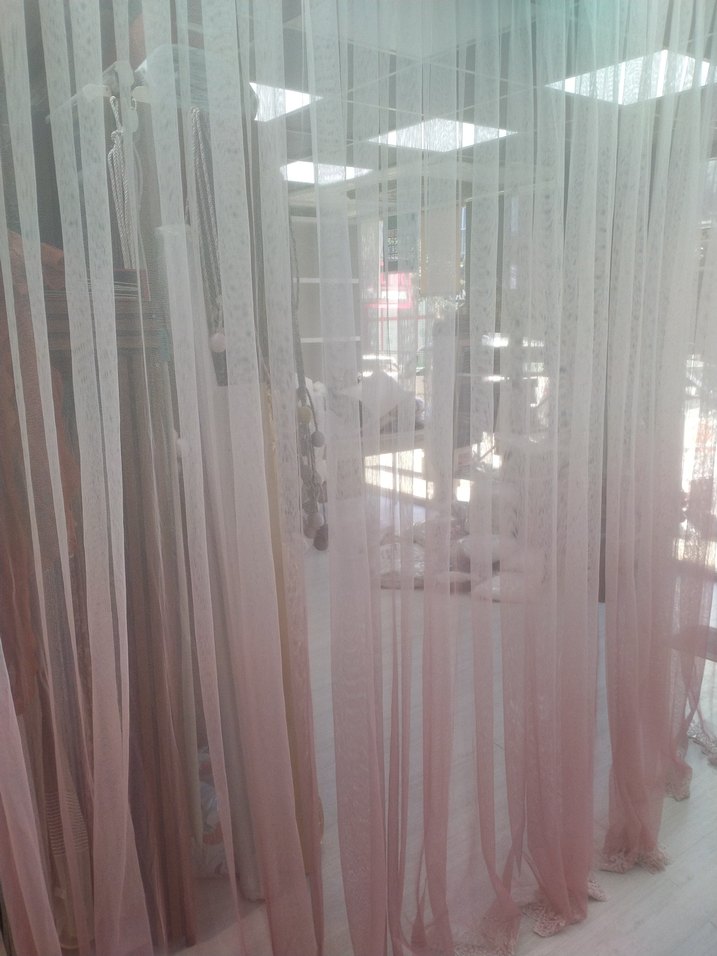 Pembe ekru geçişli Tie-Dye Bohem Perde kod 28 - Görsel 3