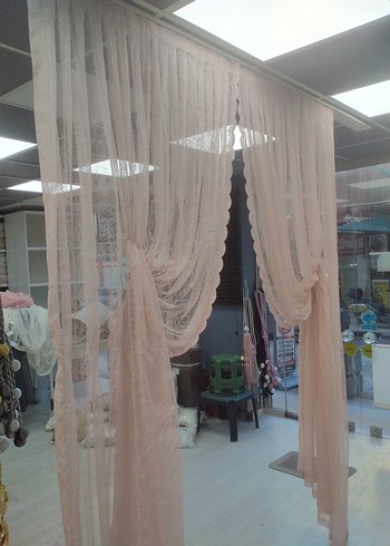 Pembe Bohem Tarzı Tül Perde kod 35 - Görsel 3