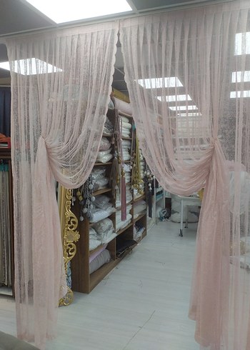 Pembe Bohem Tarzı Tül Perde kod 35 - Görsel 2