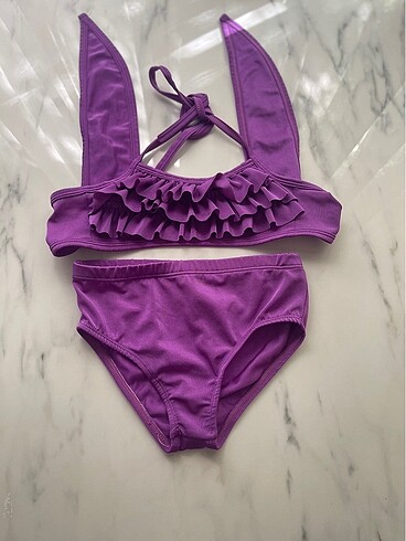 Mor kız çocuk bikini