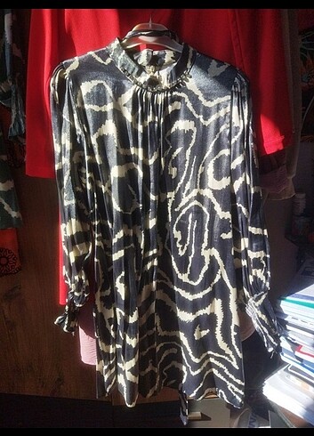 Zebra desen şık tunik