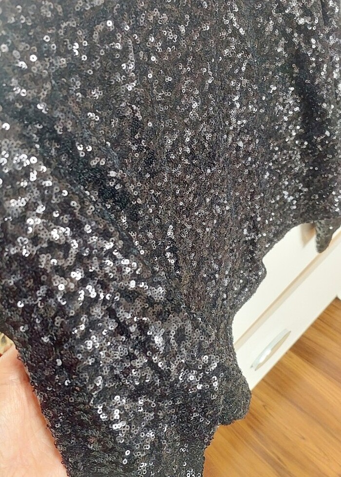 Abiye Etek Üstü Pullu Bluz - Görsel 4