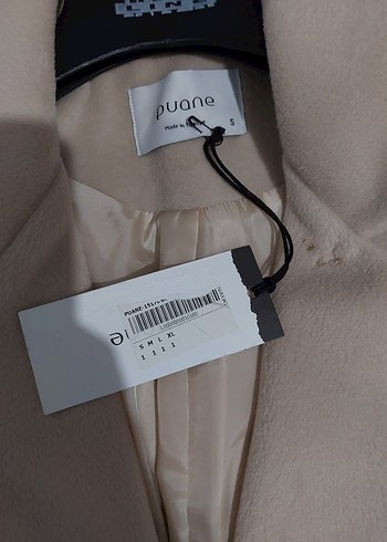 PUANE Tek Düğmeli Bilek Boy Kaşe Kaban - Görsel 6