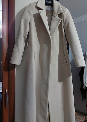 PUANE Tek Düğmeli Bilek Boy Kaşe Kaban - Görsel 4