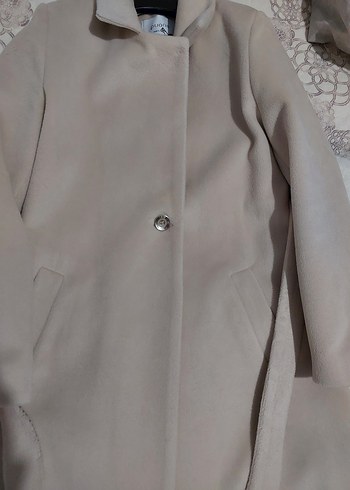 PUANE Tek Düğmeli Bilek Boy Kaşe Kaban - Görsel 7