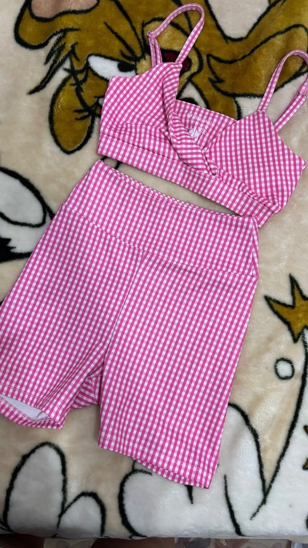 koton ebru şallı Mini Atlet ve Şort Takım - Görsel 3