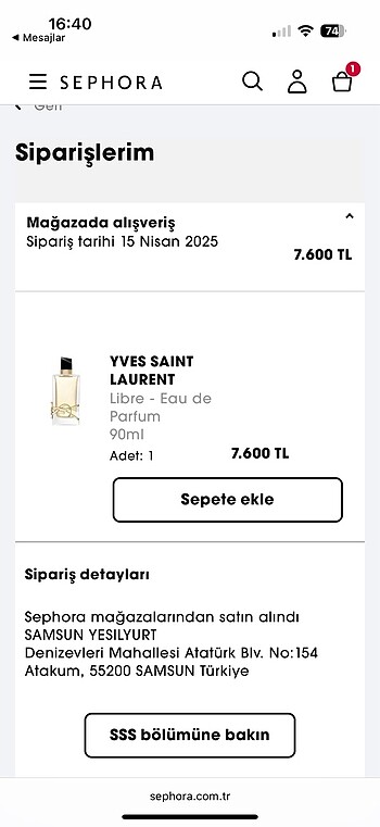 Beden Ysl libre parfüm