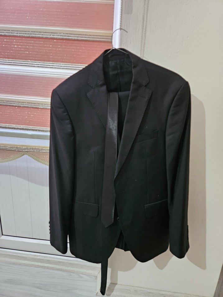 siyah Erkek Ofis Takım Elbise - Görsel 3