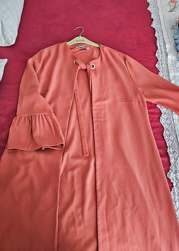 Pembe Bohem Uzun Hamile Kabanı
