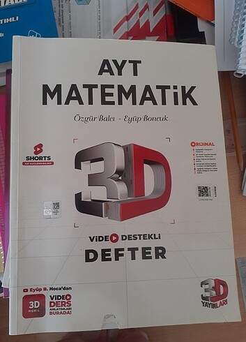 3d ayt matematik video destekli defter 