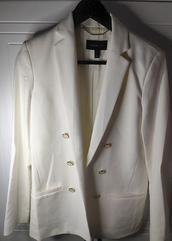 Mango Basics kadin Beyaz Rozet - Görsel 2