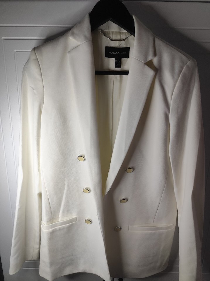 Mango Basics kadin Beyaz Rozet - Görsel 2