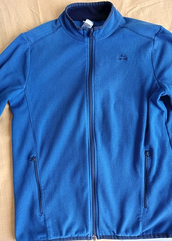 Decathlon Mavi Fermuarlı Erkek Polar Sweatshirt
