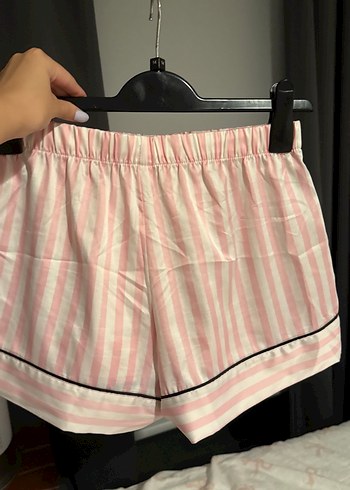 s Beden pembe Renk Victorias secret saten pijama