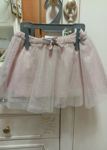 Zara Pembe Fırfırlı Baskılı Kız Çocuk SimliEtek