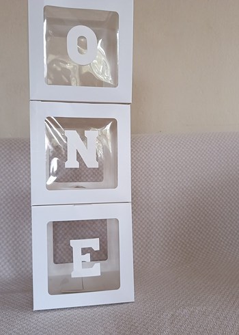 Bir yaş beyaz one yazılı doğum günü süsü - Görsel 2