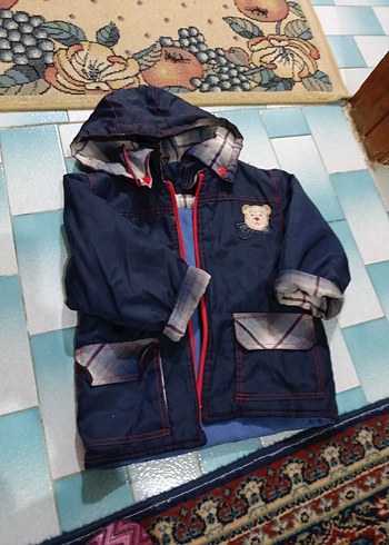 Erkek Çocuk Lacivert Kapüşonlu Ceket - Görsel 2