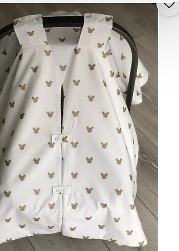 Krem Bebek İçi Minderli Çarşaflı Oto Koltuğu Örtüsü - Görsel 2