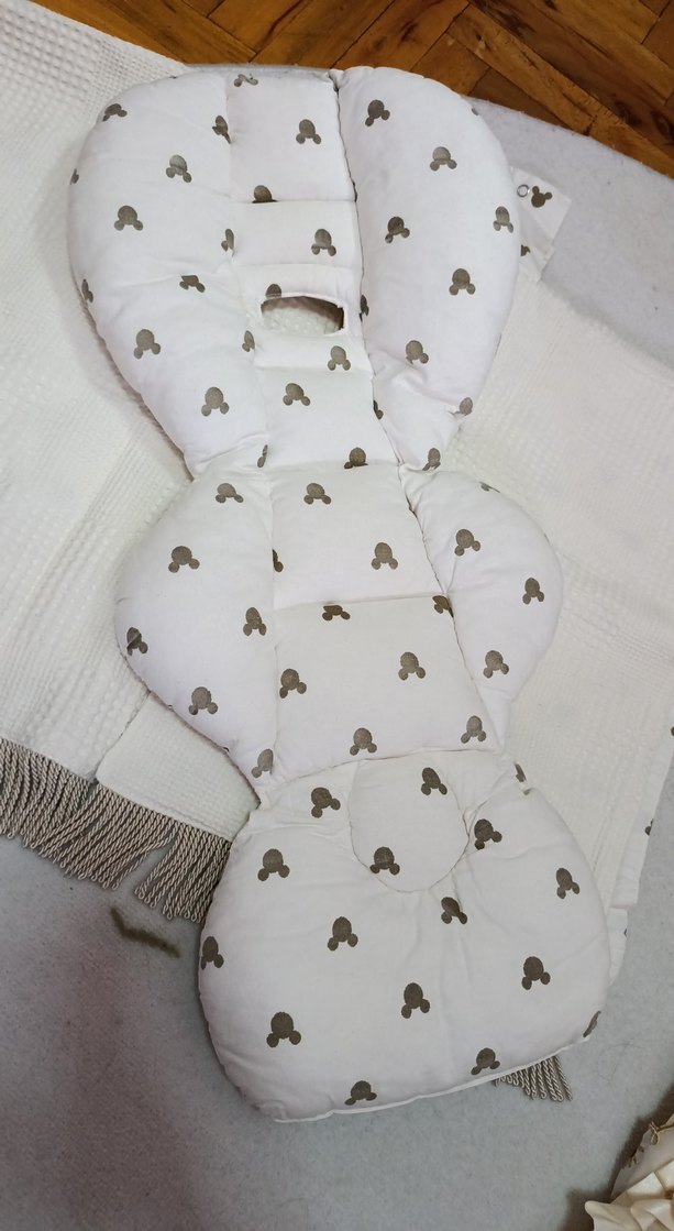 Krem Bebek İçi Minderli Çarşaflı Oto Koltuğu Örtüsü - Görsel 4