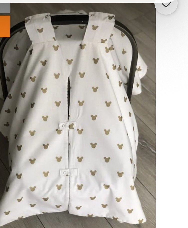 Krem Bebek İçi Minderli Çarşaflı Oto Koltuğu Örtüsü - Görsel 2