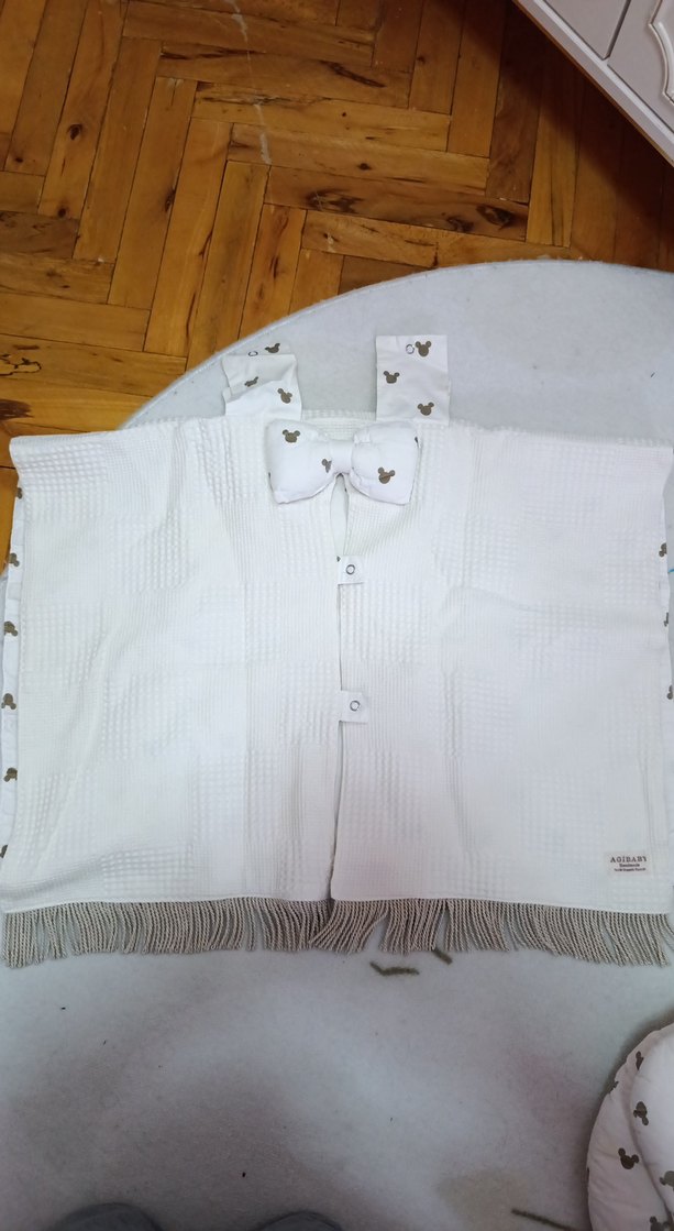 Krem Bebek İçi Minderli Çarşaflı Oto Koltuğu Örtüsü - Görsel 3