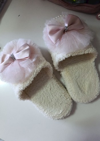 İnci Detaylı Pembe Lohusa Terliği - Görsel 4