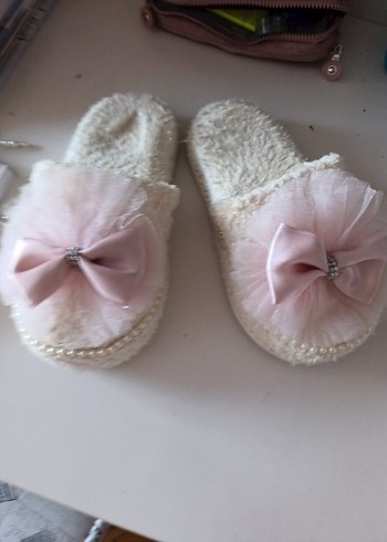 İnci Detaylı Pembe Lohusa Terliği - Görsel 6