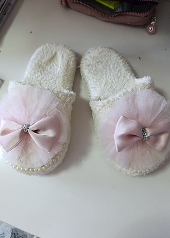 İnci Detaylı Pembe Lohusa Terliği - Görsel 5