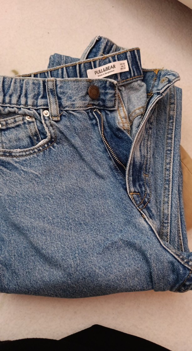 Mavi Rahat Bol Kesim Denim Pantolon - Görsel 3