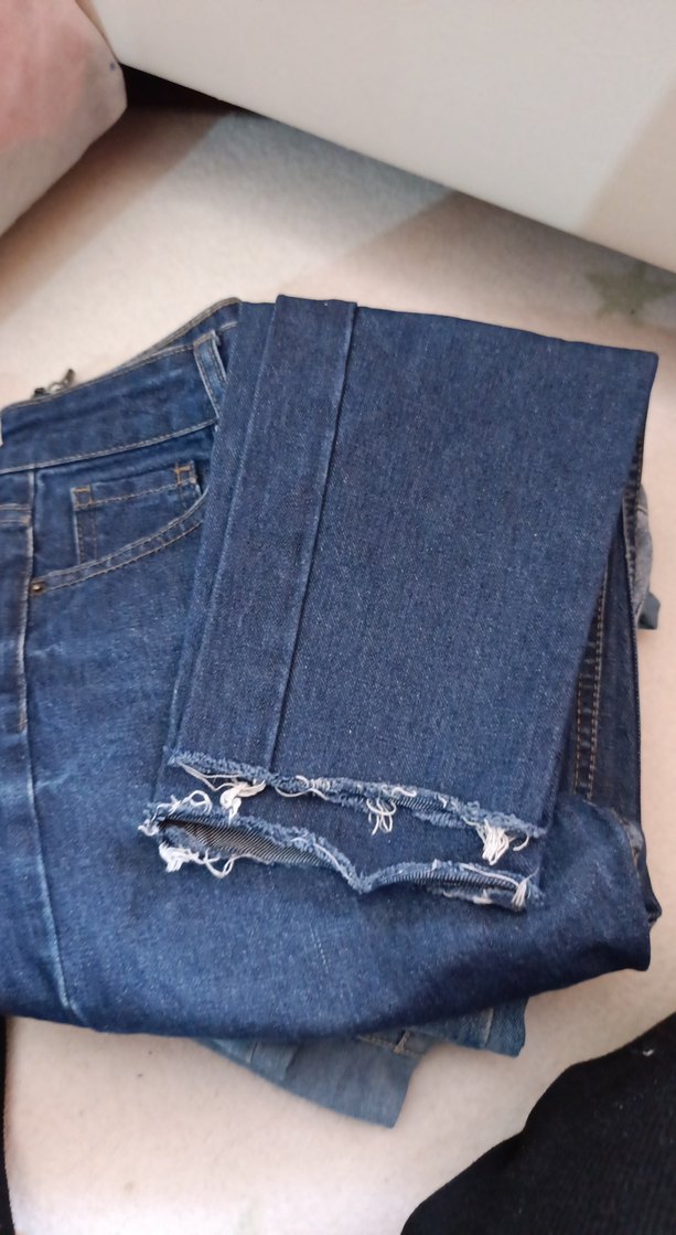 Kadın Mavi Normal Boy Rahat Kesim Kot Pantolon - Görsel 2