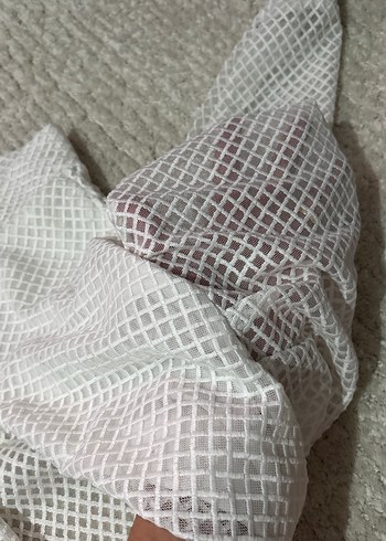 Kadın Beyaz Uzun Kollu Fermuarlı ceket - Görsel 4