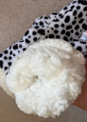 Kızlar için Beyaz Leopar Desenli Sıcak Terlik panduf - Görsel 3