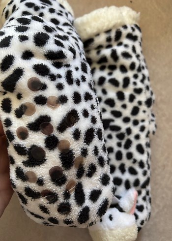 Kızlar için Beyaz Leopar Desenli Sıcak Terlik panduf - Görsel 2