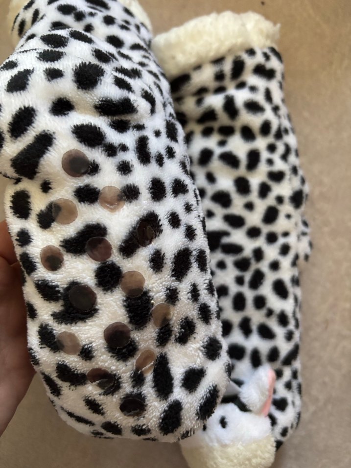 Kızlar için Beyaz Leopar Desenli Sıcak Terlik panduf - Görsel 2