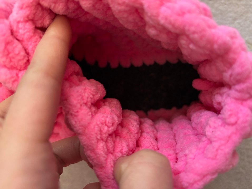 Pembe Örgü Kız Çocuk Ev Terliği - Görsel 3