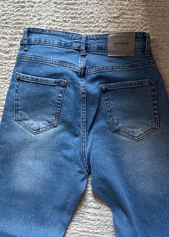 Kadın Mavi kot pantolon - Görsel 4