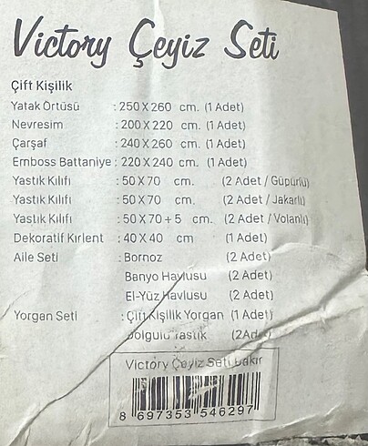 Özdilek Özdilek çeyiz seti