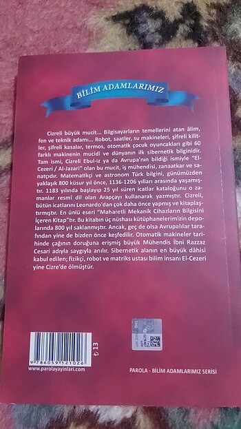 El-cezeri çocuk bilgilendirici kitap