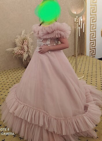 10 Yaş Beden pembe Renk Kız çocuk abiye