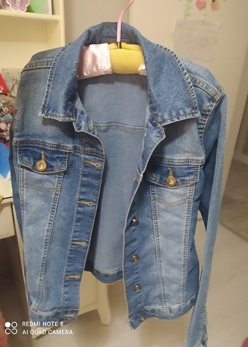 Düğmeli Mavi kot çocuk Denim Ceket