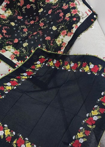 2'li Çeyizlik Oyalı Tülbent - Görsel 4