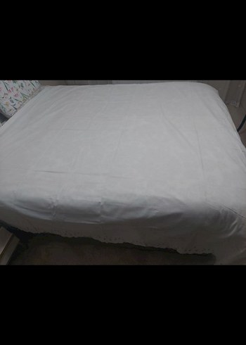 Nakışlı Beyaz yatak örtüsü Takımı - Görsel 4