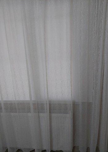 2 adet Beyaz Düz Desen Tül Perde - Görsel 4