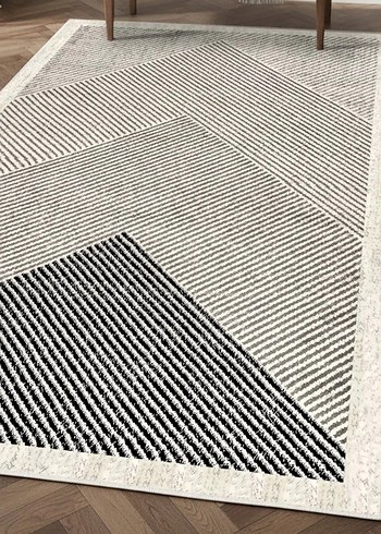 Gri Çizgili Çağdaş Halı - Görsel 2