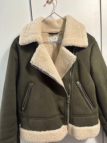 Stradivarius Haki Biker Ceket