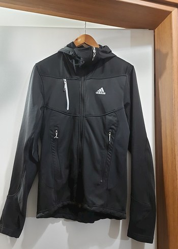 Adidas Siyah Fermuarlı Kapüşonlu Ceket - Görsel 2