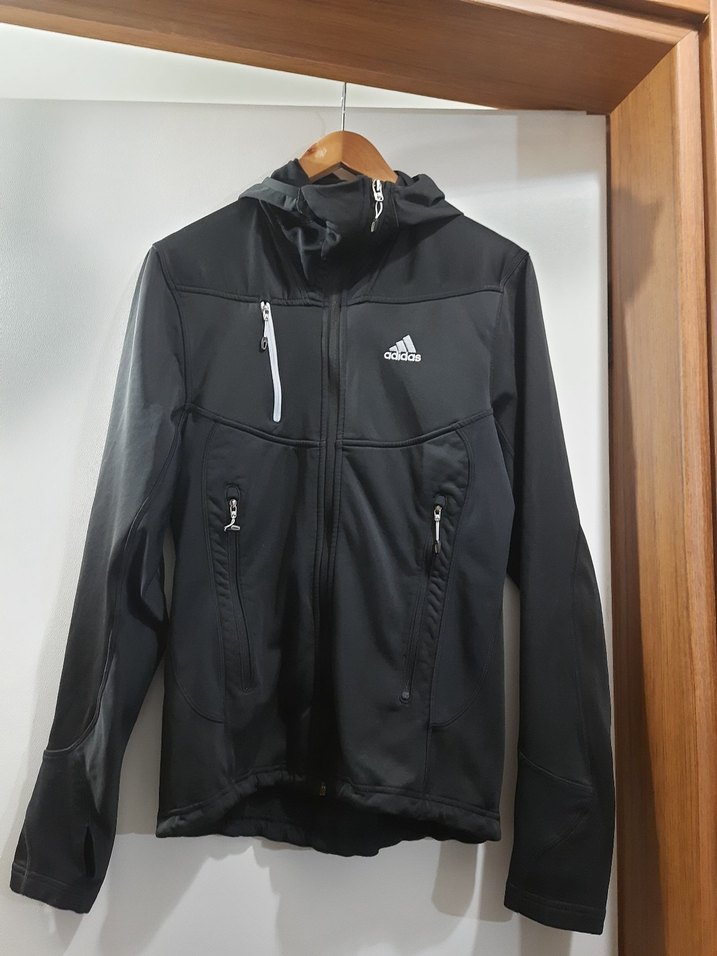 Adidas Siyah Fermuarlı Kapüşonlu Ceket - Görsel 2