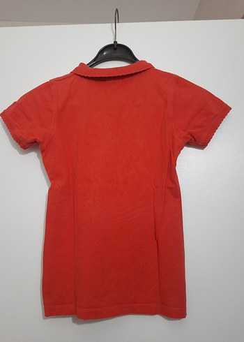 Kız Çocuk Kırmızı Polo Tişört - Görsel 4